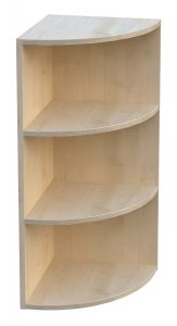 Aufsatzeckregal BHT 40 x 92 x 40 Fachböden abgerundet
