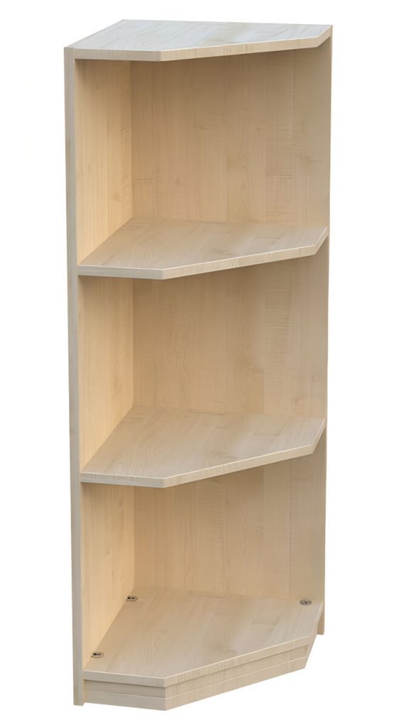 Eckregal BHT 40 x 120 x 40 Fachböden abgeschrägt