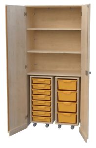 Garagenschrank 1-reihig mit Aufbewahrungsboxen 05