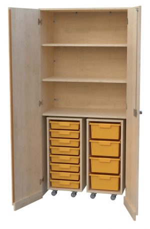 Garagenschrank 1-reihig mit Aufbewahrungsboxen 05