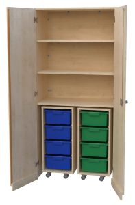 Garagenschrank 1-reihig mit Aufbewahrungsboxen 06