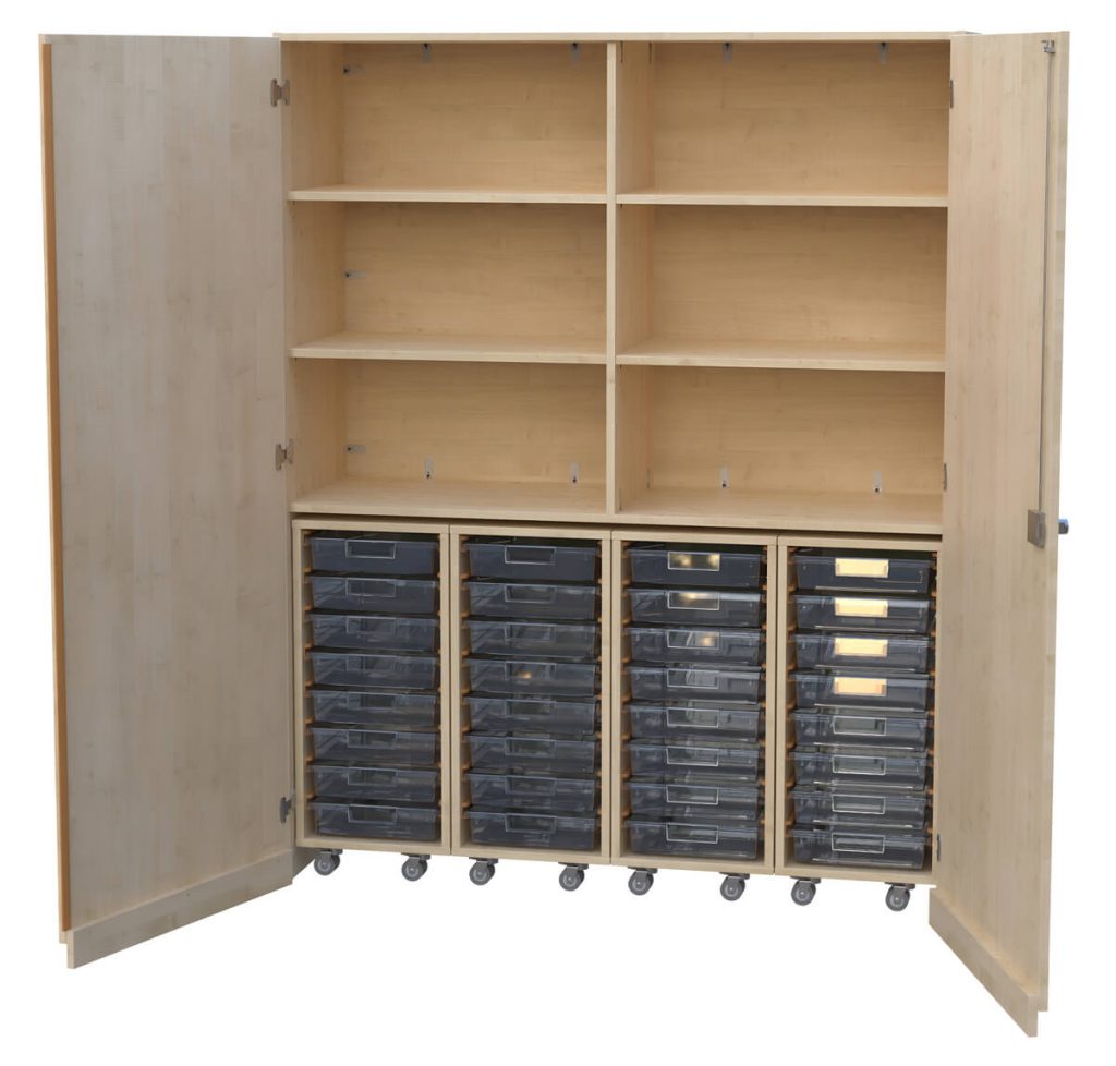 Garagenschrank 2-reihig mit Aufbewahrungsboxen 07