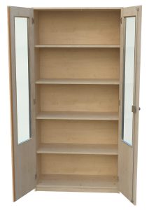 Hochschrank 5OH mit Glastüren BHT 100 x 190 x 40