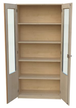 Hochschrank 5OH mit Glastüren BHT 90 x 190 x 40