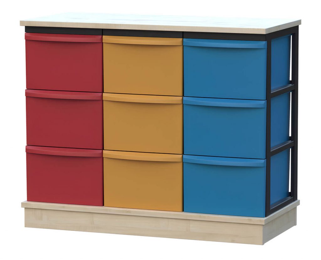 Materialcontainer Light 3-reihig 01
