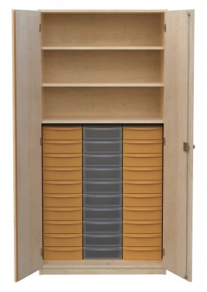 Schrank mit Aufbewahrungsboxen 1-reihig 02