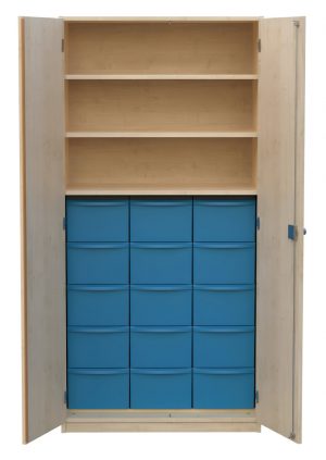 Schrank mit Aufbewahrungsboxen 1-reihig 03