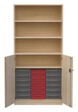Schrank mit Aufbewahrungsboxen 1-reihig 04