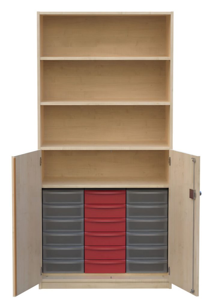 Schrank mit Aufbewahrungsboxen 1-reihig 04