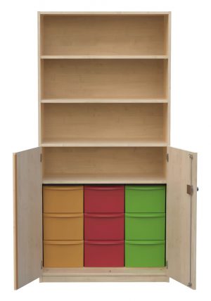 Schrank mit Aufbewahrungsboxen 1-reihig 05