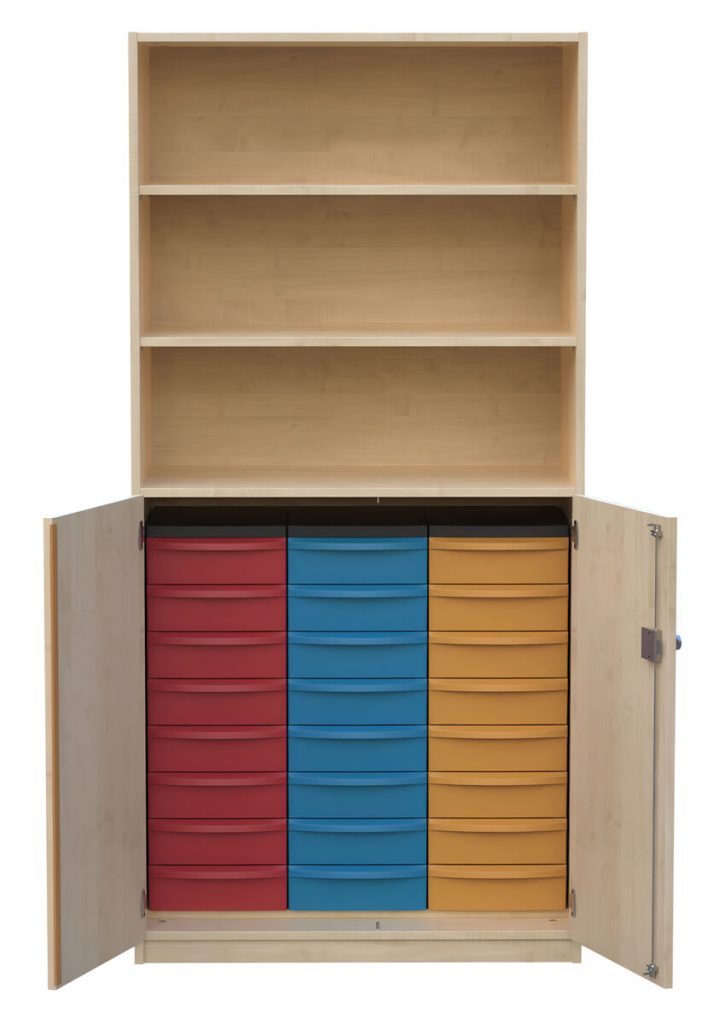 Schrank mit Aufbewahrungsboxen 1-reihig 06