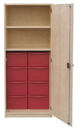 Schrank mit Aufbewahrungsboxen 1-reihig 09