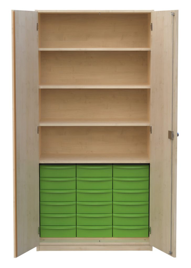 Schrank mit Aufbewahrungsboxen 1-reihig 12