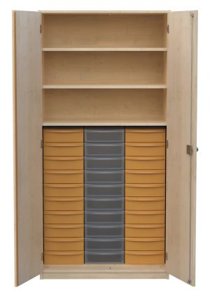 Schrank mit Aufbewahrungsboxen 1-reihig 14