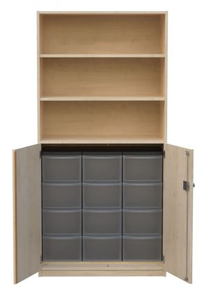 Schrank mit Aufbewahrungsboxen 1-reihig 15