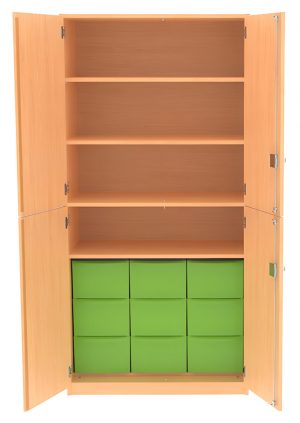 Schrank mit Aufbewahrungsboxen 1-reihig 17