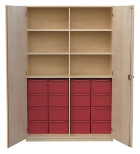 Schrank mit Aufbewahrungsboxen 2-reihig 03