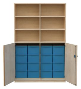Schrank mit Aufbewahrungsboxen 2-reihig 10