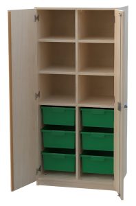 Schrank mit Aufbewahrungsboxen 2-reihig 22