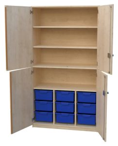 Schrank mit Aufbewahrungsboxen 3-reihig 01