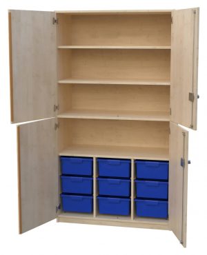 Schrank mit Aufbewahrungsboxen 3-reihig 01