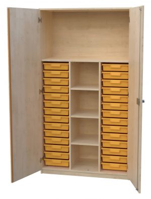 Schrank mit Aufbewahrungsboxen 3-reihig 18
