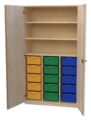 Schrank mit Aufbewahrungsboxen 3-reihig 22