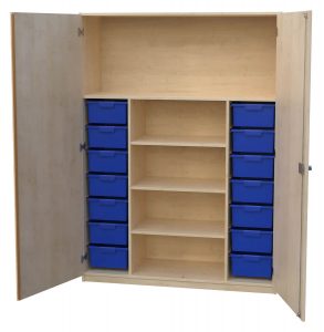 Schrank mit Aufbewahrungsboxen 3-reihig 25