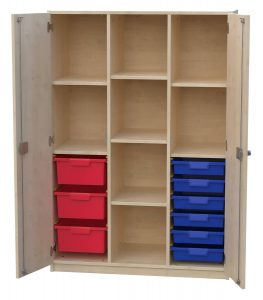 Schrank mit Aufbewahrungsboxen 3-reihig 32