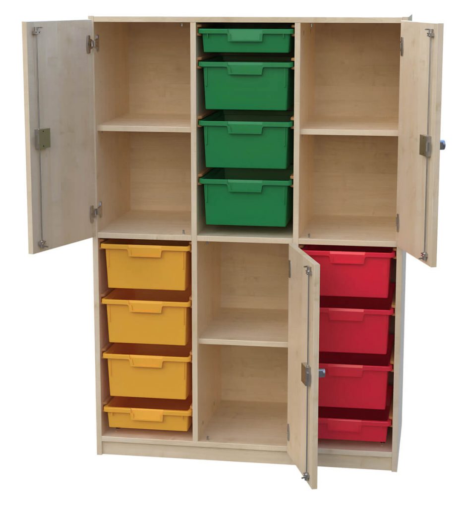Schrank mit Aufbewahrungsboxen 3-reihig 35
