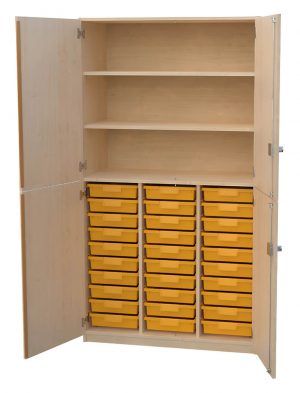 Schrank mit Aufbewahrungsboxen 3-reihig 04