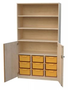 Schrank mit Aufbewahrungsboxen 3-reihig 08