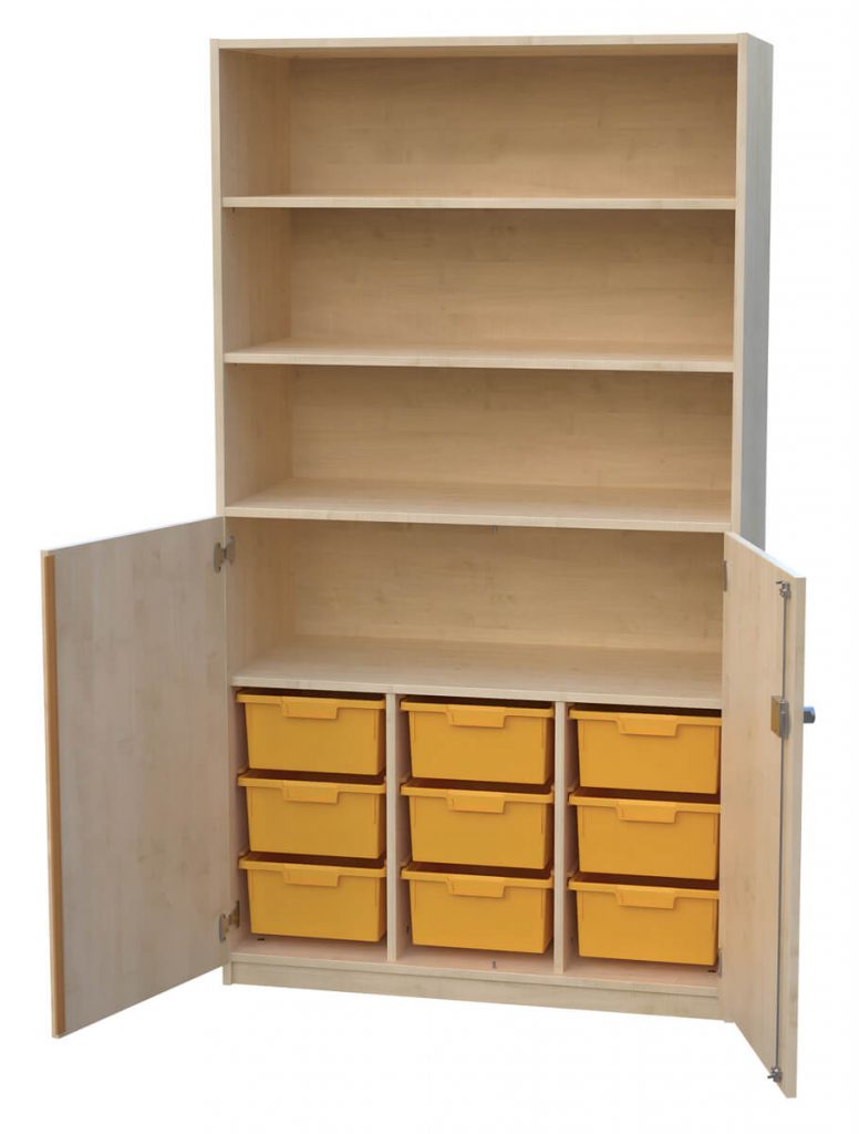 Schrank mit Aufbewahrungsboxen 3-reihig 08