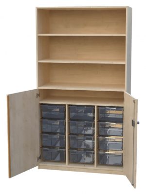 Schrank mit Aufbewahrungsboxen 3-reihig 09