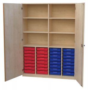Schrank mit Aufbewahrungsboxen 4-reihig 03