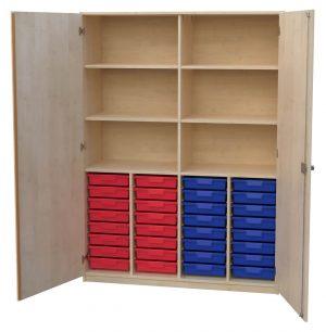 Schrank mit Aufbewahrungsboxen 4-reihig 03
