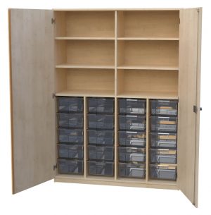 Schrank mit Aufbewahrungsboxen 4-reihig 05