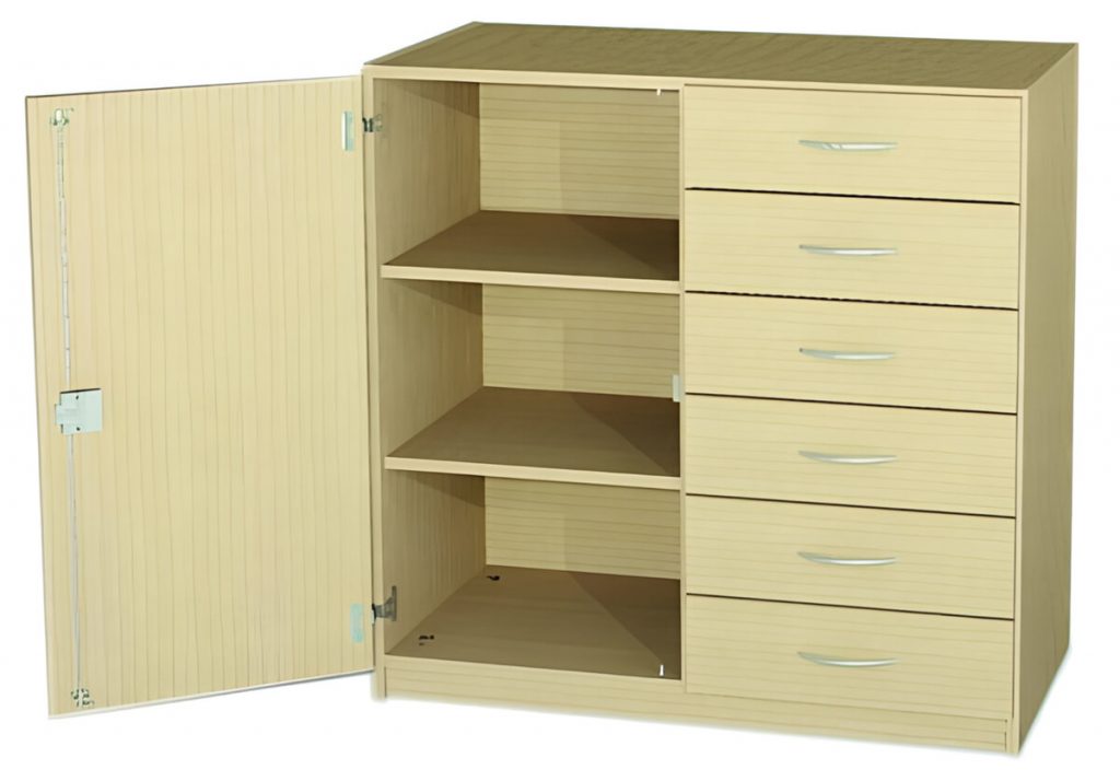 Unterschrank 2,5OH mit 6 Schubkästen und 1 Flügeltür 07